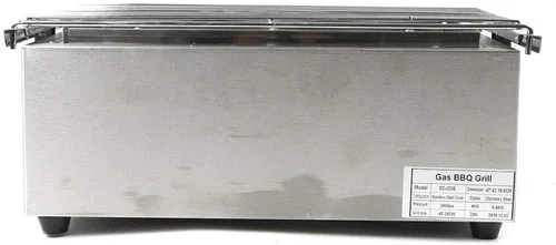 Vista 5 de Parrilla de carne infrarroja de propano – Parrilla de gas portátil para exteriores con cocción vertical, quemador individual de acero inoxidable