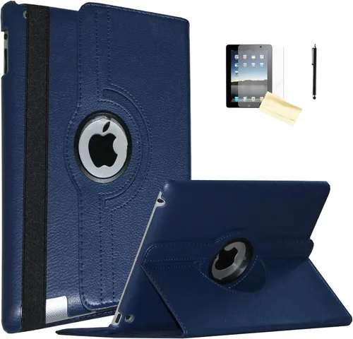 Vista 16 de Funda iPad 2, Funda iPad 3, Funda iPad 4, JYtrend (R) Soporte Rotatorio cierre magnético auto encendido/ apagado para iPad 2/3/4 A1395 A1396 A1397