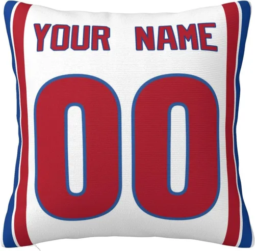 Vista 21 de Fundas de almohada personalizadas decorativas con nombre y número, fundas de almohada cuadradas para sofá, dormitorio, silla de automóvil
