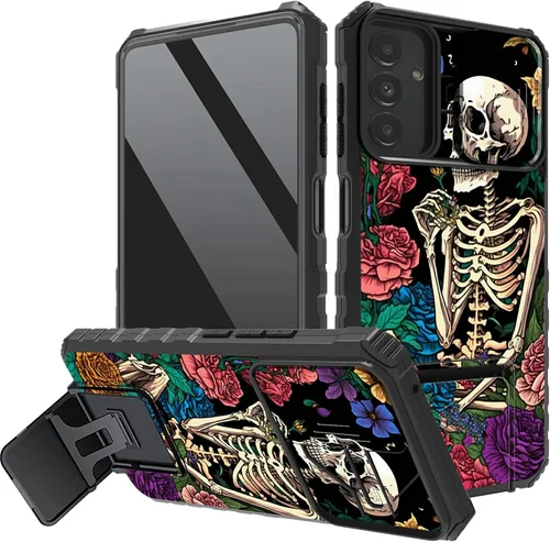 Vista 16 de Funda protectora para cámara Samsung Galaxy A14 5G, resistente y resistente con protección deslizante para lente deslizante, soporte integrado