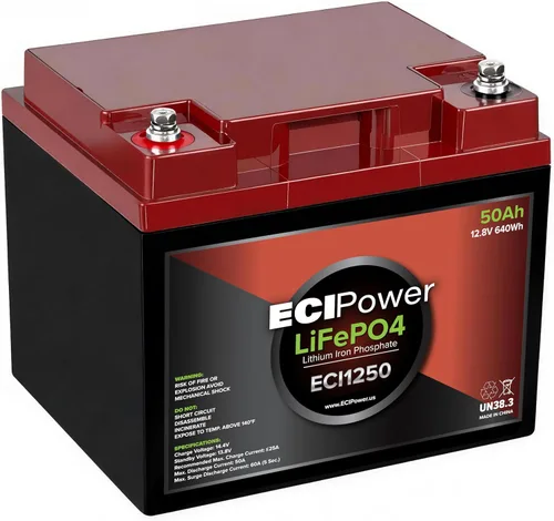 Vista 11 de ECI Power Batería recargable de litio LiFePO4 de ciclo profundo de 12 V 5 Ah 2000-5000 ciclos de vida útil y 10 años de vida BMS integrado