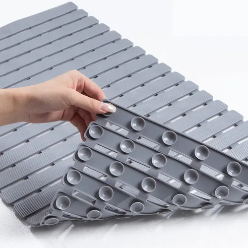 Vista 8 de Sheepping - Tapete de ducha antideslizante para bañera, lavable a máquina, tapete de baño antideslizante para bañera, tapete de drenaje rápido