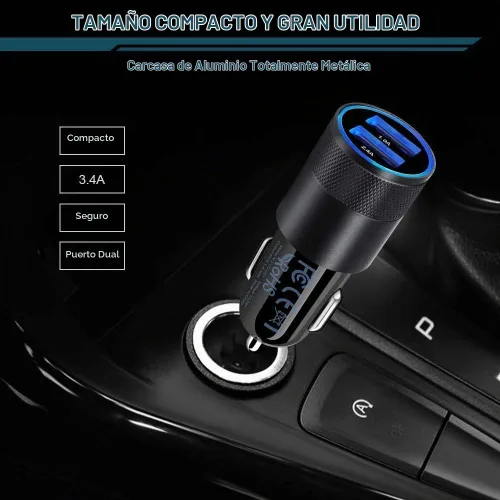 Vista 5 de Cargador de coche USB tipo C para Samsung Galaxy A17 S25 S24 S23 S22 S21 S26 Ultra Negro