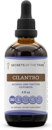 Vista 7 de Secrets of the Tribe Extracto líquido sin alcohol de cilantro, suplemento de tintura de hojas secas de cilantro (2 onzas líquidas)