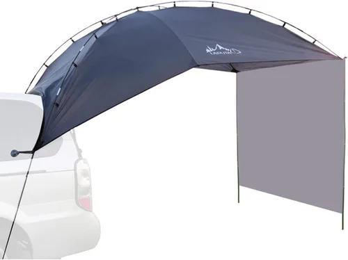 Vista 9 de Manufa Toldo de refugio portátil, para portón trasero, toldo trasero para coche, impermeable, toldo portátil, caravana, caravana, remolque, MPV