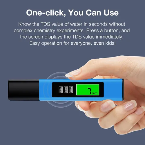 Vista 5 de Medidor TDS Digital de Agua 4 en 1 Completamente Nuevo 2025 - Probador de Agua Digital Preciso y Confiable TDS EC y Temp(°C,°F) - 0-9999ppm