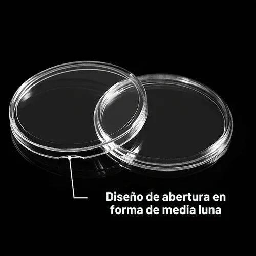 Vista 5 de FRIMOONY Cápsulas de monedas de 1.811 in, con junta de espuma y caja de almacenamiento de plástico, para colección de monedas, 2 paquetes