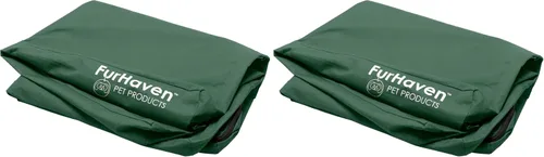 Vista 29 de Furhaven - Funda de repuesto para cama de perro resistente al agua, interior/exterior, con logo, Oxford Polycanvas, lavable - Castaño, jumbo plus