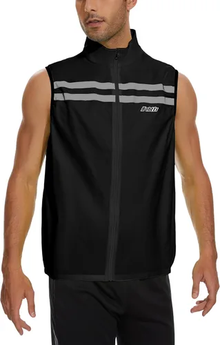 Vista 2 de bpbtti Chaleco de seguridad Hi-Viz para hombre, chaleco cortavientos sin mangas, resistente al viento y reflectante