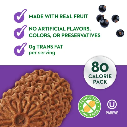 Vista 3 de Reko Tea Fusions - Galletas de gofre, té negro y grosella, paquetes de aperitivos envueltos individualmente, pizzelas italianas finas sin sabores ni
