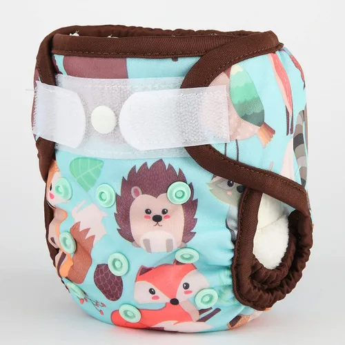 Vista 2 de Funda para pañales para recién nacidos con broche y pestaña de lavado, material PUL, 1 unidad