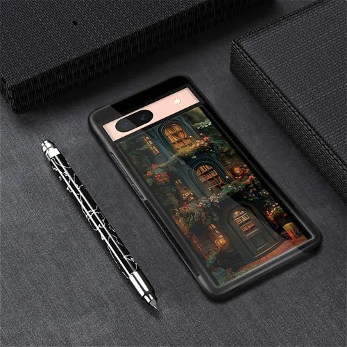 Vista 110 de Compatible con Google Pixel 4A 5G Mobile Case Creative Acrylic Panel trasero Silicona Protección Grip especialmente diseñado para Google Pixel 4A 5G