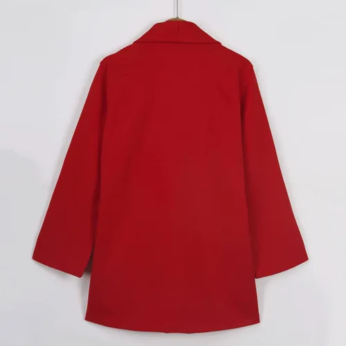 Vista 8 de Gabardina de lana de invierno para mujer, cálida, delgada, larga, abrigo para mujer, moda de otoño 2022