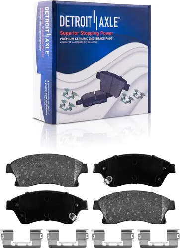 Vista 6 de Detroit Axle - Kit de frenos para Chevrolet Cruze 2011-2015 2013-2016 Sonic 2016 Cruze Limited Rotores de freno de disco ranurados perforados