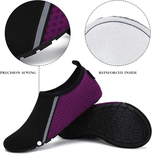 Vista 3 de Zapatos acuáticos para hombre y mujer, de secado rápido, para playa, piscina, natación, buceo, surf, deportes acuáticos, caminar, yoga
