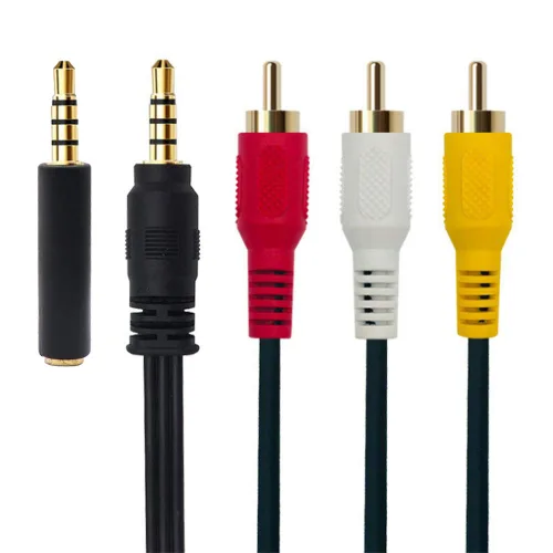 Vista 12 de QiCheng&LYS Cable de video RCA a RCA AV, 3RCA macho a 3RCA macho, cable AUX de audio estéreo para teléfonos inteligentes, MP3, tabletas, altavoces