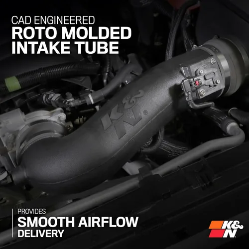 Vista 5 de K&N Sistema de admisión de aire frío: filtro de aire de alto flujo, aumento del rendimiento y aceleración: compatible con Chevrolet 2016-2020
