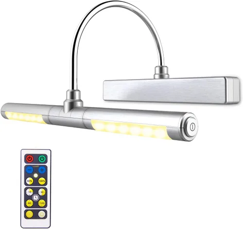 Vista 26 de LUXSWAY - Iluminación LED inalámbrica para marcos de fotos, iluminación recargable para exhibición de arte, clip para cuadros, luces para sobre