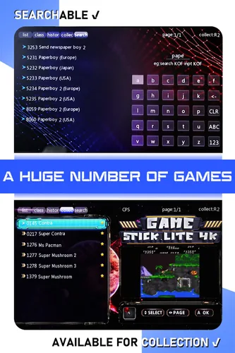 Vista 4 de Apriluna Retro Classic Game Console Wireless HDMI Output System, Built in 10000+ Handheld Video Games 2.4G Wireless Controllers, 9 Emulator Consoles