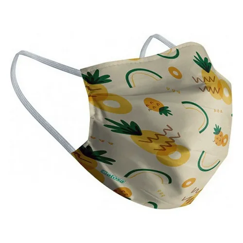 Vista 2 de Mascarilla Higiénica de Tela Reutilizable 10-12 Años Piña