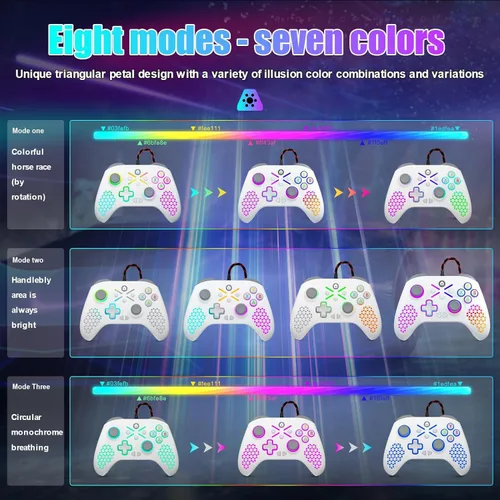 Vista 2 de LENISUOLE RGB Wired PC Controller for Windows PC 781011Steam PlatformConnecting to Xbox Consoles is Not Supported at this TimeBuilt-in Dual