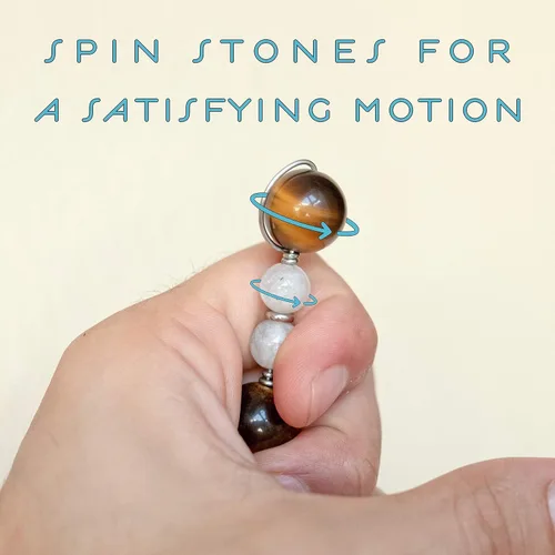 Vista 3 de Crystal Roller Gemstone Finger Toy and Spinner