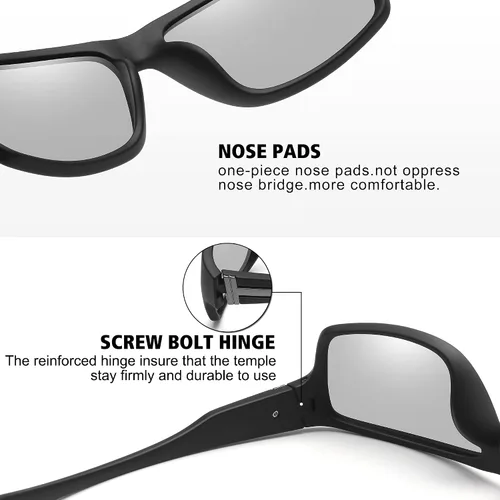 Vista 4 de STORYCOAST Gafas de sol deportivas polarizadas para hombres y mujeres marco irrompible ciclismo pesca conducción