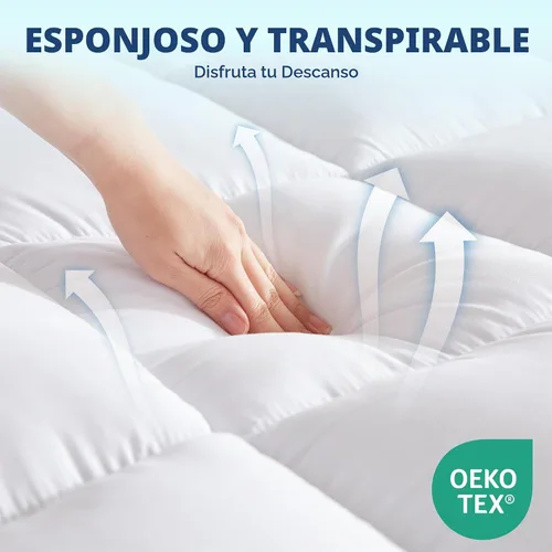 Vista 7 de SINWEEK Cubrecolchón de espuma viscoelástica de doble capa de 4 pulgadas, tamaño Queen, 2 pulgadas de enfriamiento de 5 zonas de espuma