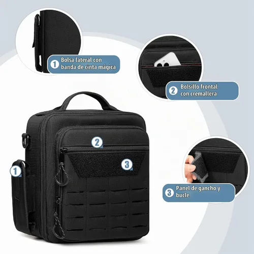 Vista 3 de Damero Bolsa para auriculares piloto, estuche para auriculares de aviación
