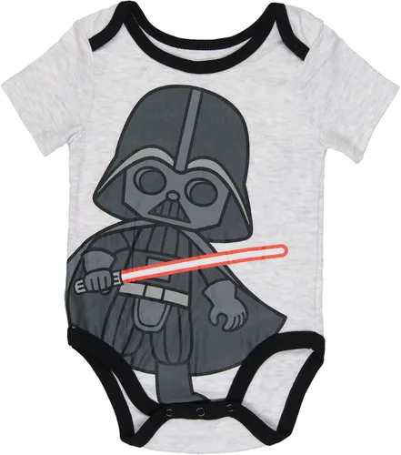 Vista 3 de Star Wars - Pijama de una pieza Darth Vader Chewbacca R2-D2 para bebé, 3