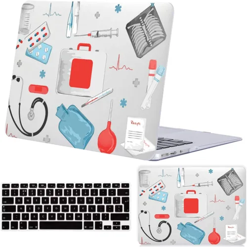 Vista 8 de Funda rígida de plástico para MacBook Air de 15 pulgadas y cubierta Mármol de oro beige