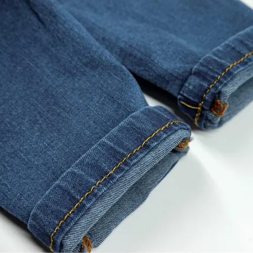 Vista 5 de KIDSCOOL SPACE Overoles de mezclilla para bebé, para niños pequeños, ajustables, rasgados, a la moda, ropa de trabajo