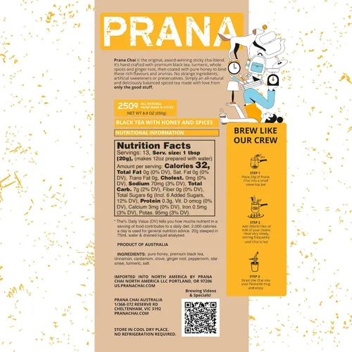 Vista 5 de Prana Chai Paquete de iniciación de 2 bolsas Chai Lovers que incluye tetera Chai, colador de malla fina y 2 bolsas de mezcla Masala totalmente