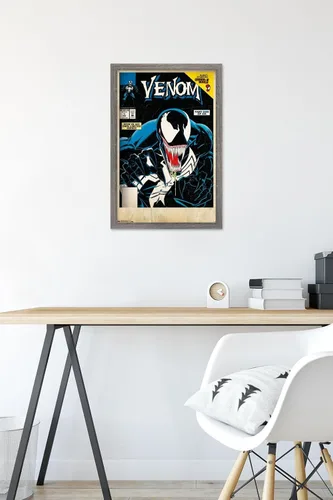 Vista 6 de Trends International Marvel Comics Venom - Póster de pared con cubierta protectora letal #1, 14.725 x 22.375 pulgadas, versión enmarcada de madera