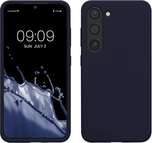 Vista 185 de kwmobile Funda compatible con Samsung Galaxy S9 - Funda de silicona TPU con acabado suave - Blue Reef
