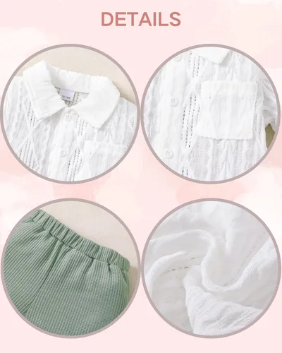 Vista 11 de Conjunto de ropa de verano para bebé y niño, camiseta de manga corta de algodón, pantalones cortos de dinosaurios, conjunto de ropa para niño