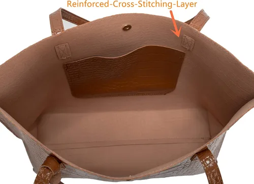 Vista 4 de Nodykka - Bolso con asas para hombro para mujer, de cuero sintético, con borla