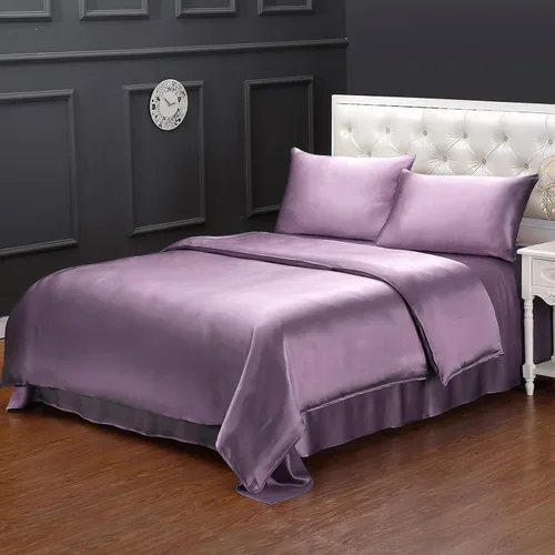 Vista 12 de LILYSILK Funda de edredón de seda negra para cama individual, fundas de edredón de seda de 19 momme