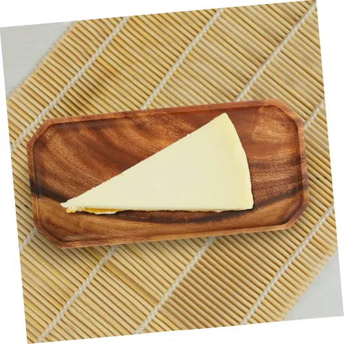 Vista 7 de Holibanna 3pcs Walnut octagonal plate jewelry storage plate jewelry dish tray jewelry tray cheese tray dresser tray dresser desk combo Jewelry