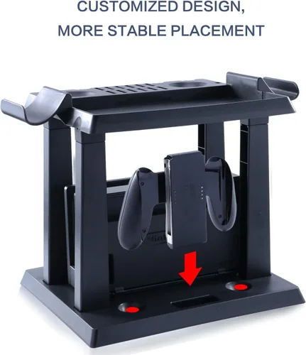 Vista 3 de Soporte de almacenamiento para Nintendo Switch, soporte de almacenamiento para accesorios de Nintendo Switch y 2 controladores Poke Ball Plus