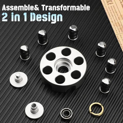 Vista 2 de Juguetes de Spinner Fidget de aleación genial, juguetes de Spinner Fidget de metal para niños y adultos, cubo Fidget bloque de cadena pequeña