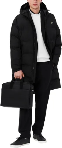 Vista 6 de Lacoste Bolsa de computadora clásica para hombre Petit Piqué Negro