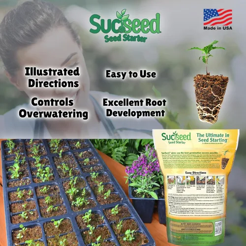 Vista 3 de Mosser Lee ML0003 SucSeed® Premium Seed Starter 244 pulgadas cúbicas (4L) Paquete de 1
