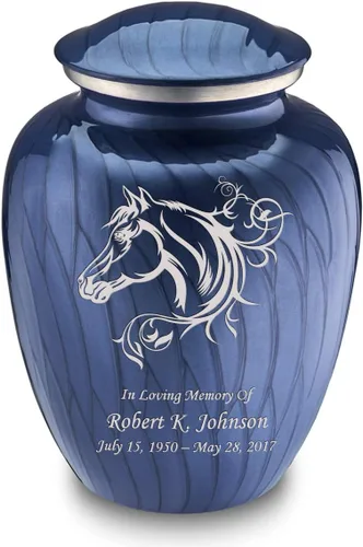 Vista 16 de Geturns Embrace - Urnas de cremación personalizadas para adultos para cenizas humanas, urna funeraria negra grande para hombres y mujeres, 200 libras