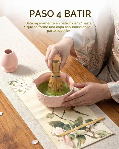 Vista 6 de SIMPLETaste Juego de batidor Matcha para amantes de las machas (rosa)