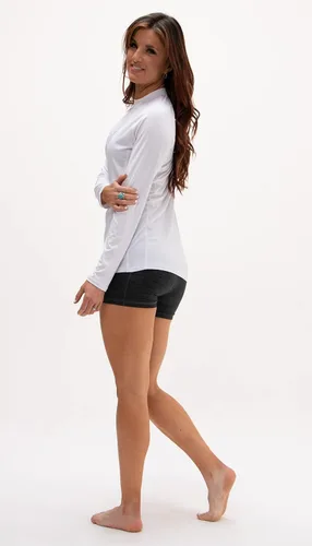 Vista 7 de DEVOPS Camisetas de natación de manga larga UPF 50+ para mujer, protección UV y solar