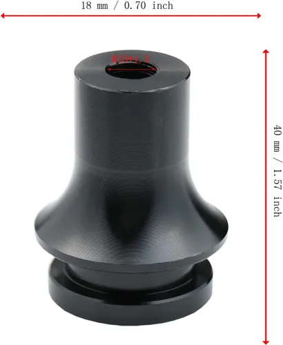 Vista 2 de Perillas de cambio Adaptador de retención de arranque, conector de palanca de cambios con aluminio, rosca M10 X 1.5 (negro)