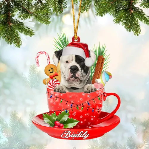 Vista 71 de Alaskan Malamute - Adorno de tetera de perro sentado en una tetera de Navidad, adorno de Navidad con nombre personalizado, adorno de automóvil