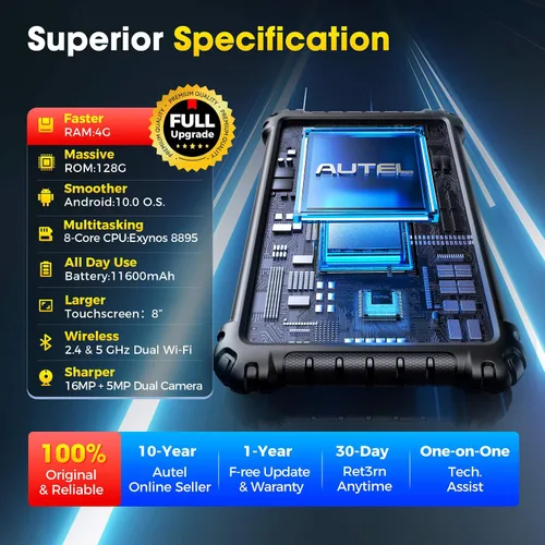 Vista 9 de Autel Escáner MaxiSys MS906 PRO, MS906Pro 2026 Igual que MS906MAX, ECU superior Elite 2.0 de MS906BT MP900BT MP900 MS908S, prueba bidireccional 3K+