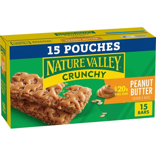 Vista 8 de Nature Valley - Barras de granola crujientes, mantequilla de maní, 12 unidades, 8.94 onzas (6 sobres)